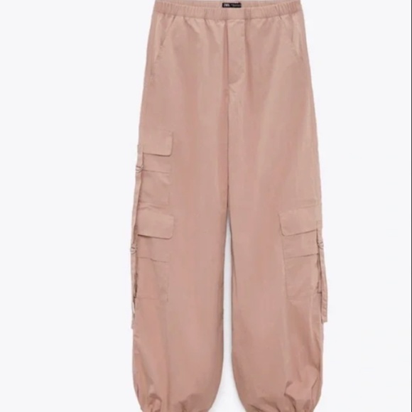 NYLON BLEND PARACHUTE PANTS - Picture 4 of 7